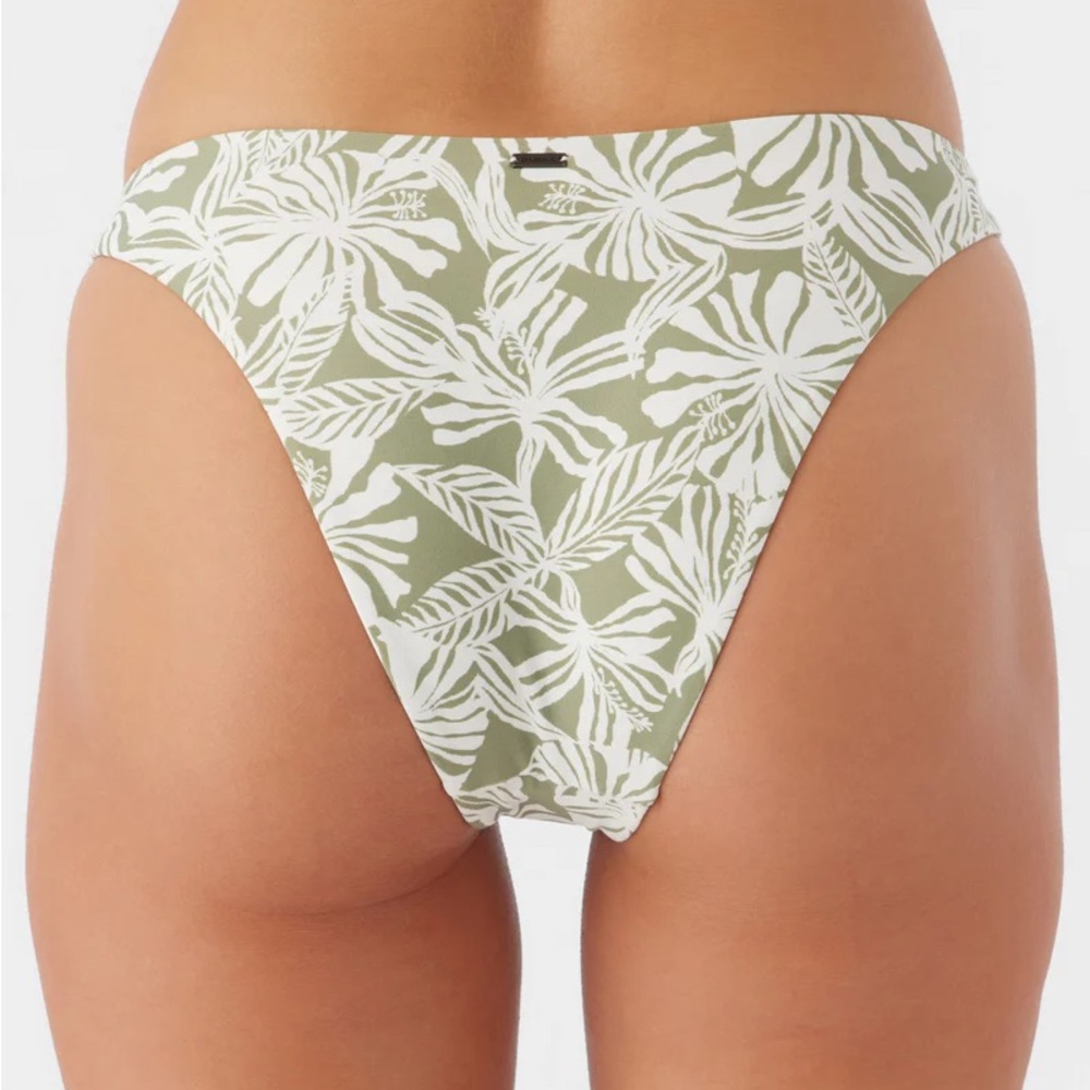 NWT!!  Green and White Leaf Print Bikini Bottom Medium O’Neill